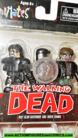 Walking Dead Minimates RIOT GEAR GOVERNOR BIKER ZOMBIE Toys R Us  MOC