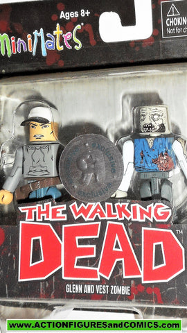 Walking Dead Minimates GLENN VEST ZOMBIE Series 3 Toys R Us 2013  MOC