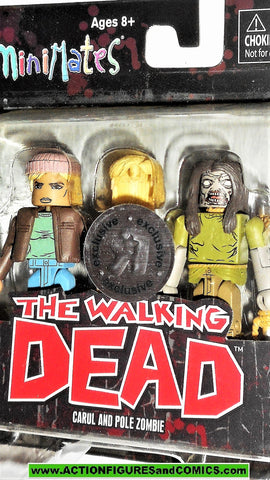 Walking Dead Minimates CAROL POLE ZOMBIE 2012 Toys R Us Series 1 MOC