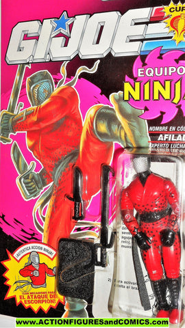 gi joe SLICE 1991 v1 ninja force AFILADO SPANISH CARD moc