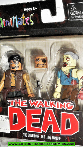 Walking Dead Minimates GOVERNOR JAW ZOMBIE Series 4 2013 moc