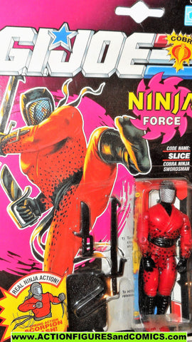 gi joe SLICE 1991 v1 red ninja force 1992 gijoe g i moc