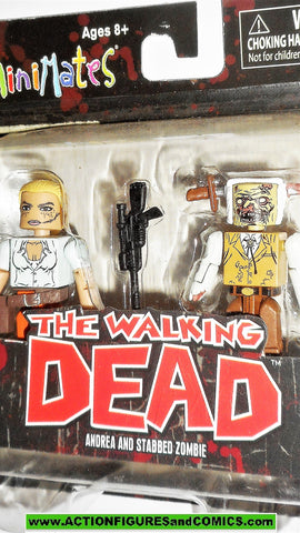 Walking Dead Minimates ANDREA STABBED ZOMBIE Series 2 2012 moc