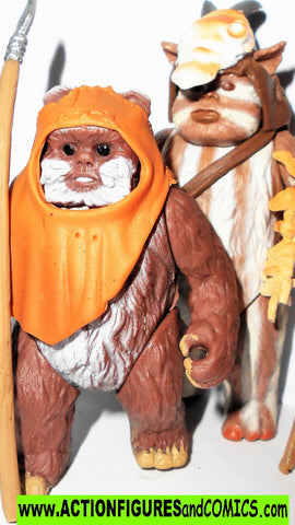 star wars action figures WICKET & LOGRAY 1998 power of the force