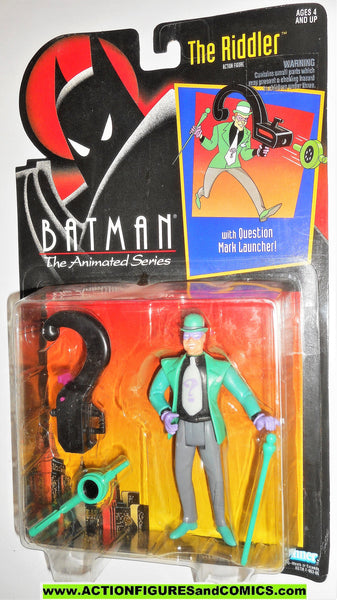 BATMAN animated series RIDDLER 1992 Series 1 6 back card TAS kenner mo ...