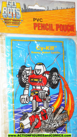 gobots CY-KILL Pvc PENCIL POUCH 1984 transformers mip mib moc