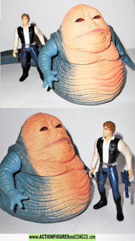 star wars action figures JABBA the HUTT & HAN SOLO beast rider 1997
