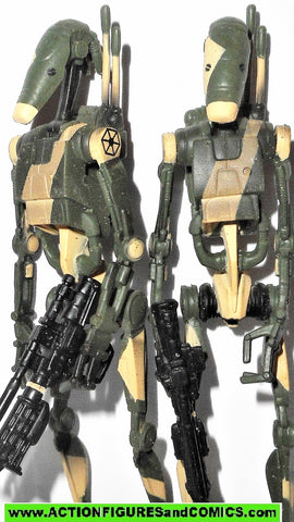 star wars action figures BATTLE DROID JUNGLE green camo kasyyyk 2006 Saga