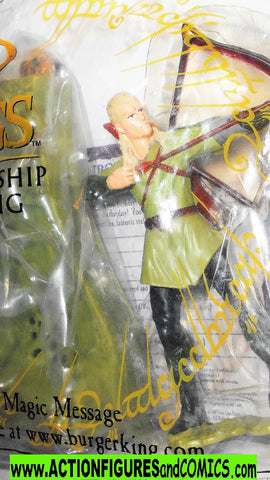 Lord of the Rings LEGOLAS 2001 burger king hobbit elf elven mib moc