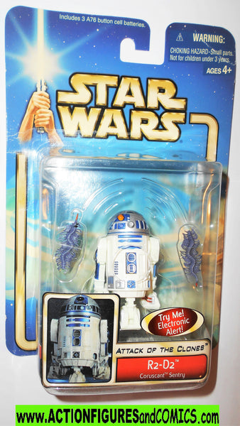特撮 Star Wars: Episode 2 R2-D2 (Coruscant Sentry With Backdrop) Action Figure Amazon.com: Star Wars Attack of the Clones Talking R2-D2