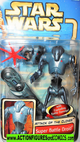 Exploding Water Droid star wars action figures SUPER BATTLE DROID 2002 exploding aotc movie ...