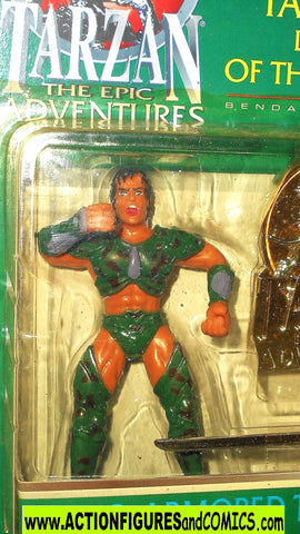 Tarzan trendmasters TARZAN Dinosaur armor green 1995 moc