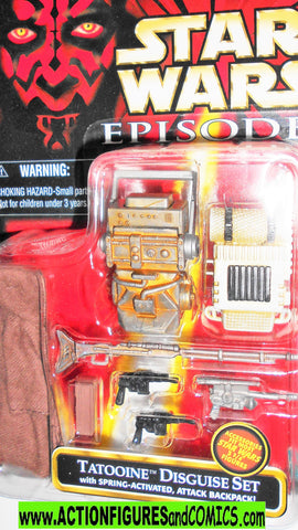 star wars action figures TATTOOINE DISGUISE SET 1999 episode I moc