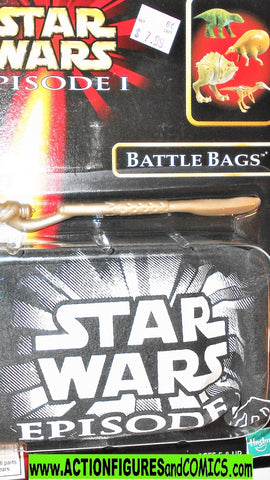 Star wars action figures Battle Bags SWAMP CREATURES 2 1999 episode I moc