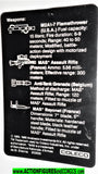 RAMBO action figures JOHN RAMBO vintage file card 1986 force of freedom