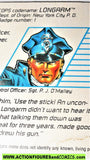Cops 'n Crooks LONGARM crime files FILE CARD vintage 1988 C.o.p.s.