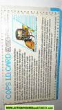 Cops 'n Crooks BULLET PROOF crime files FILE CARD vintage 1988 C.o.p.s.