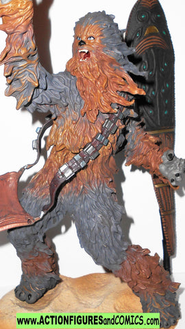 star wars action figures CHEWBACCA UNLEASHED statue 2005 ROTS