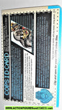 Cops 'n Crooks NIGHTSTICK ninja crime files FILE CARD vintage 1989 C.o.p.s.