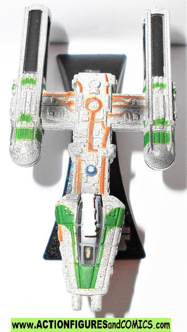 star wars titanium Y-WING fighter green 2007 2006 galoob metals