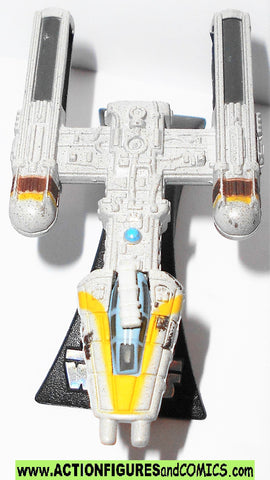 star wars titanium Y-WING fighter yellow 2006 galoob metals