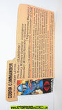 Gi joe COBRA COMMANDER 1983 100% COMPLETE file card vintage