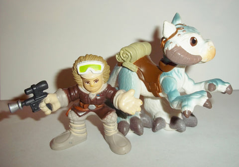 STAR WARS galactic heroes TAUN TAUN and HOTH HAN SOLO complete pvc hasbro action figures