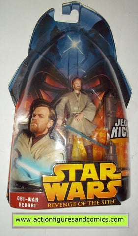 star wars action figures OBI WAN KENOBI jedi kick 27 2005 revenge of the sith hasbro toys moc mip mib