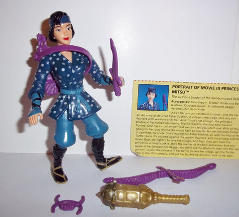 teenage mutant ninja turtles PRINCESS MITSU movie III 1992 vintage 100% complete tmnt