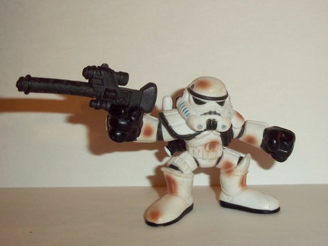 STAR WARS galactic heroes SANDTROOPER white shoulder pad muddy complete