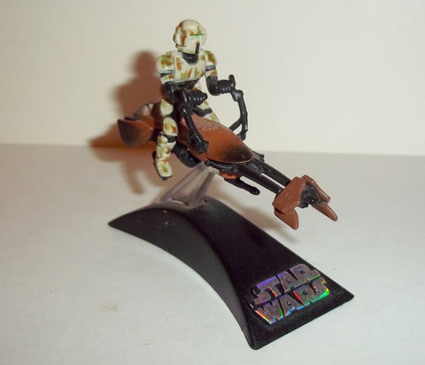 star wars titanium SPEEDER BIKE KASHYYYK with biker scout complete