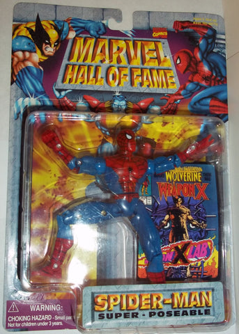 MARVEL hall of fame 1997 SUPER POSEABLE SPIDER-MAN new moc universe toy biz