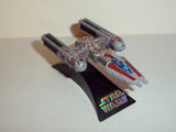star wars titanium Y-WING silver red raw metal exclusive complete