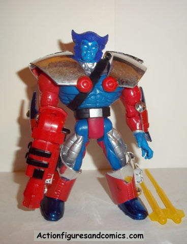 X-MEN X-Force toy biz BEAST 1996 heavy metal mutant armor complete marvel universe action figures 1997