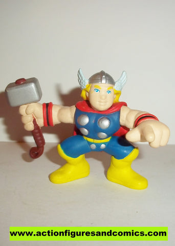 Marvel Super Hero Squad THOR complete blue pointing pvc action figures