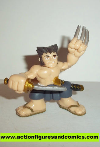 Marvel Super Hero Squad WOLVERINE complete samurai x-men pvc action figures